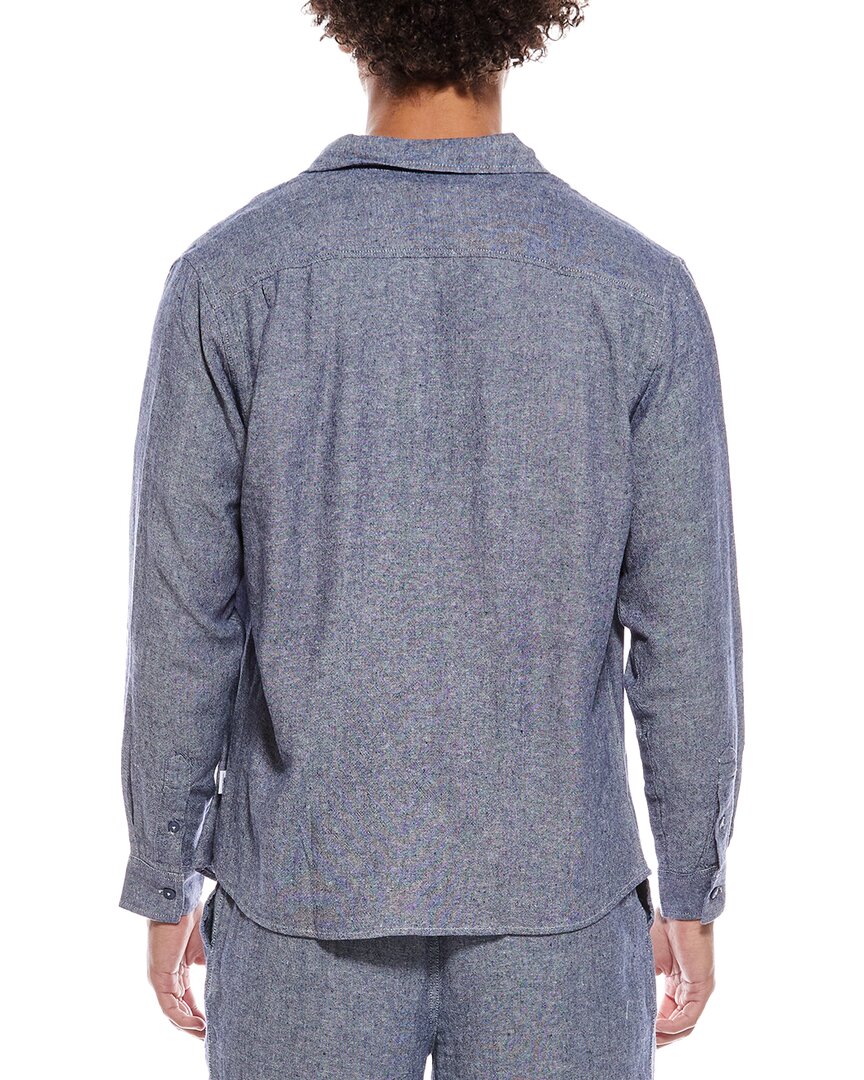 Vintage Summer Long Sleeve Linen-Blend Shirt