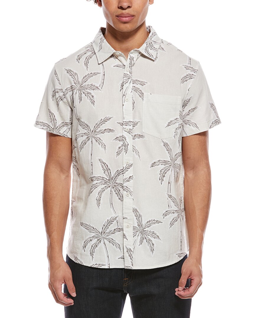 Vintage Summer Printed Gauze Button-Down Shirt