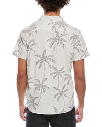 Vintage Summer Printed Gauze Button-Down Shirt