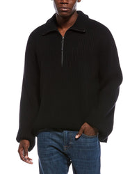 Simkhai Henry Raglan 1/2-Zip Cashmere-Blend Pullover