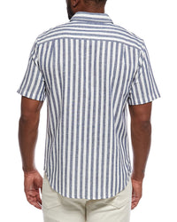 Onia Stripe Linen-Blend Shirt