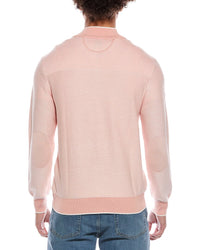 Raffi Links Stitch Zip Mock Neck Sweater