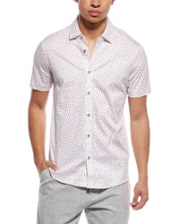 Raffi Mini Leave Print Button Shirt