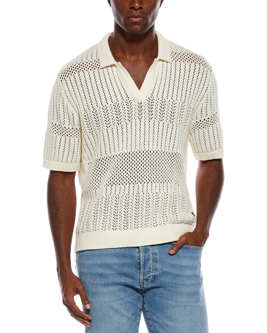 Civil Society Civil Society Rapa Boxy Crop Blocked Chunky Knit Jersey Shirt