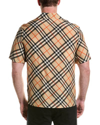 Burberry Check Oversized Silk Shirt