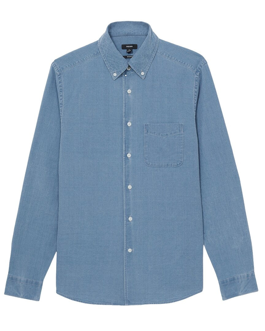Reiss Kittle Denim Pique Top