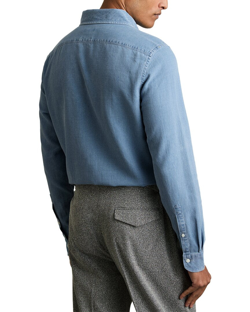 Reiss Kittle Denim Pique Top