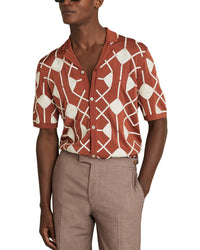 Reiss Terrazzo Cuban Button Sweater