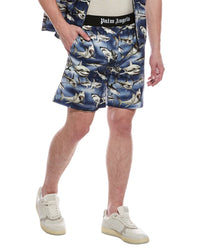 Palm Angels Shark Print Short