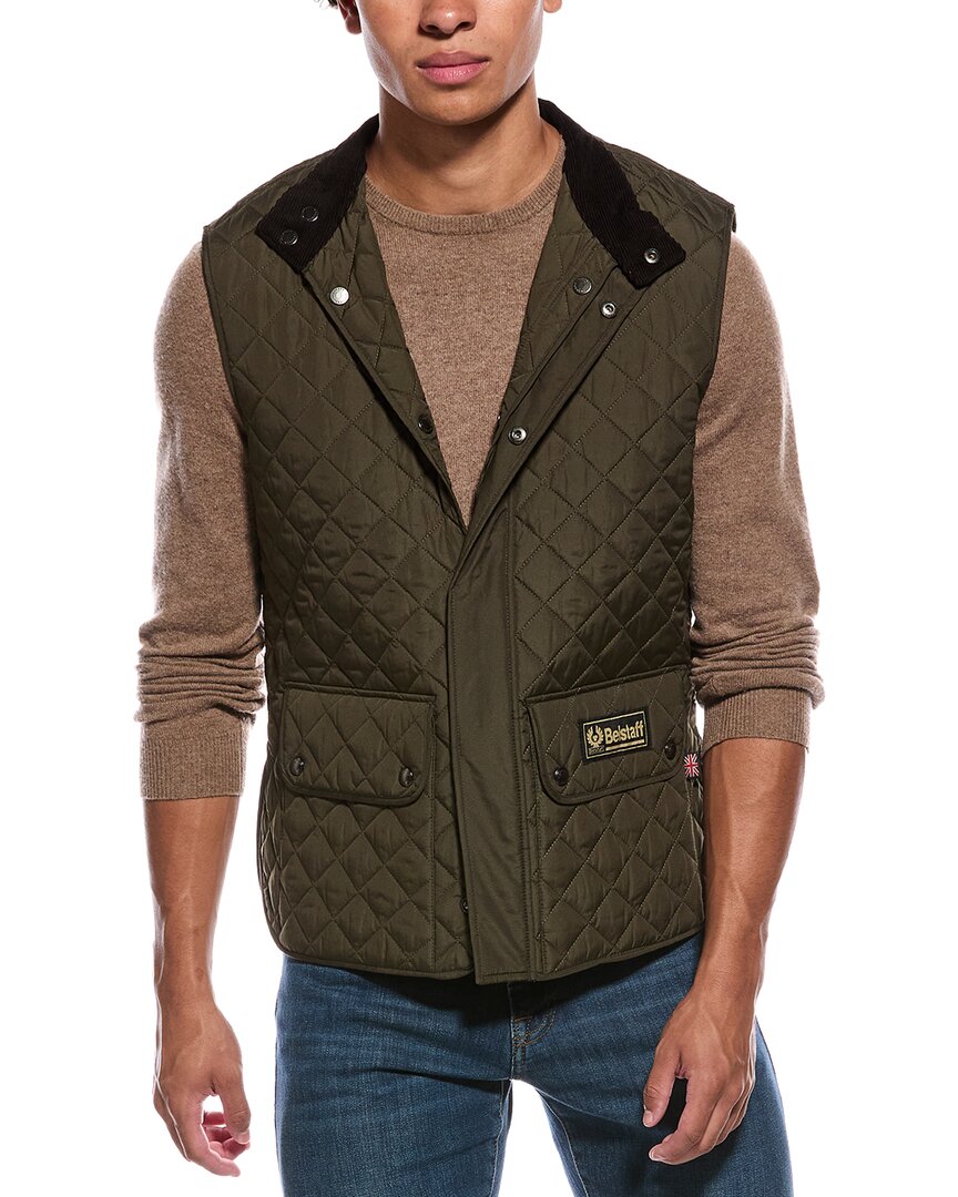 Faded Olive Mens Belstaff Gilet Mens Belstaff Gilet Belstaff Icon