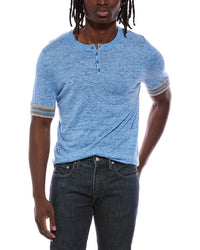 Autumn Cashmere Autumn Cashmere Striped Trim Henley Shirt
