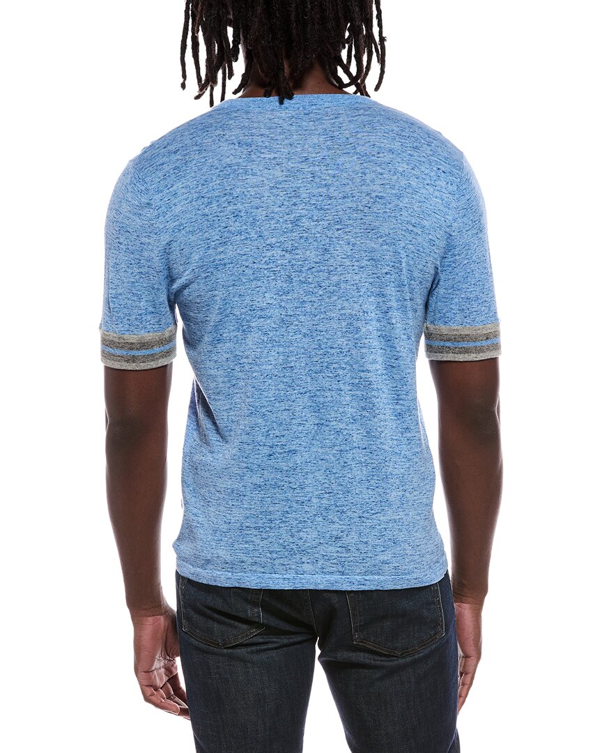 Autumn Cashmere Autumn Cashmere Striped Trim Henley Shirt