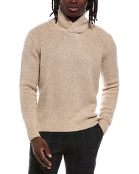 Autumn Cashmere Lofty Wool & Cashmere-Blend Shawl Collar Sweater