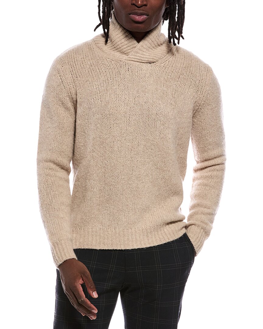 Autumn Cashmere Lofty Wool & Cashmere-Blend Shawl Collar Sweater