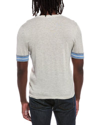 Autumn Cashmere Autumn Cashmere Striped Trim Henley Shirt