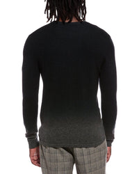 Autumn Cashmere Ombre Print Thermal Stitch Wool & Cashmere-Blend Crewneck