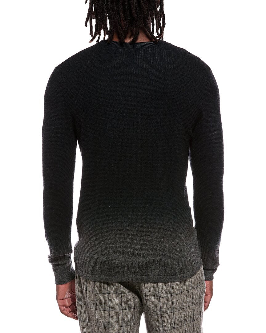 Autumn Cashmere Ombre Print Thermal Stitch Wool & Cashmere-Blend Crewneck