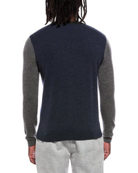 Autumn Cashmere Colorblock 100% Cashmere Crewneck Sweater