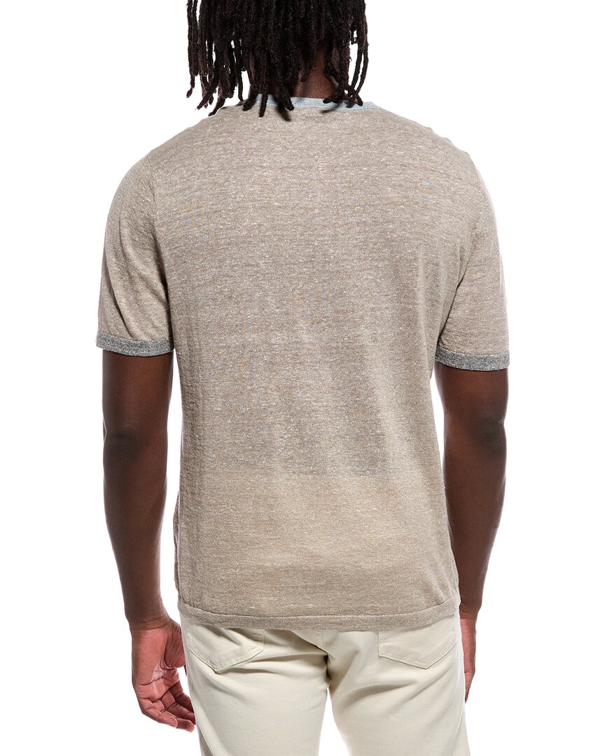 Autumn Cashmere Autumn Cashmere Colorblock Trims Henley T-Shirt