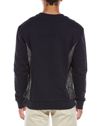 M Missoni Zig Zag Paneled Wool-Blend Crewneck Sweatshirt