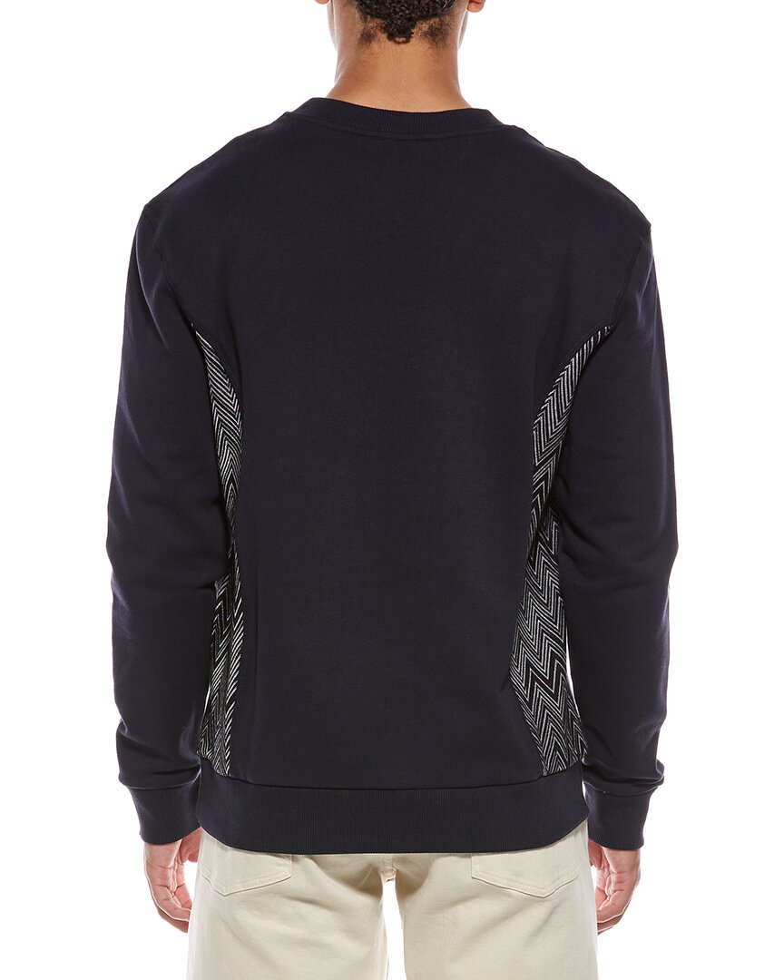 M Missoni Zig Zag Paneled Wool-Blend Crewneck Sweatshirt