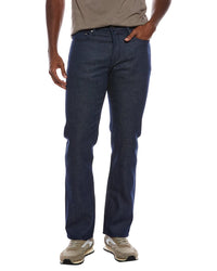 John Varvatos Regular Linen-Blend Dark Wash Jean