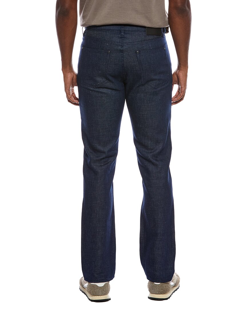 John Varvatos Regular Linen-Blend Dark Wash Jean