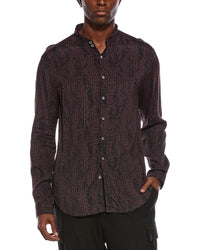 John Varvatos Double Band Collar Shirt