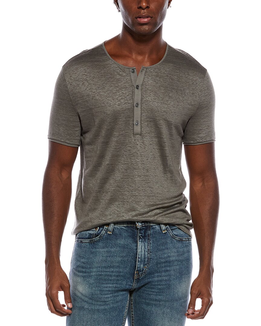 John Varvatos Bleecker Regular Fit Linen Henley