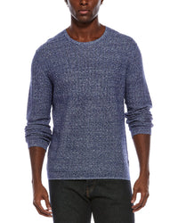 John Varvatos Mcclain Linen, Wool, & Silk-Blend Crewneck Sweater