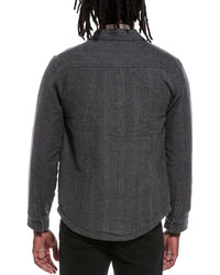 John Varvatos Jameson Herringbone Snap Jacket