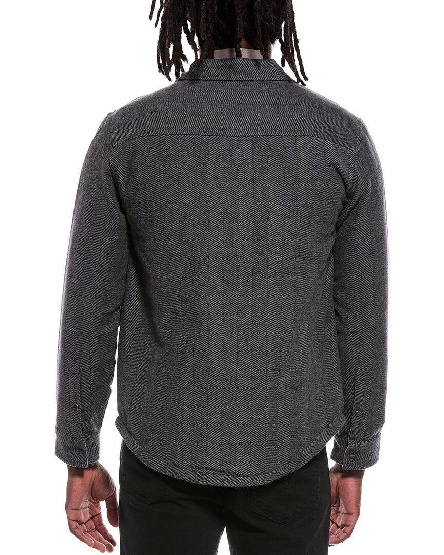 John Varvatos Jameson Herringbone Snap Jacket