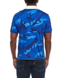 Valentino Camou Print Slim Polo Shirt