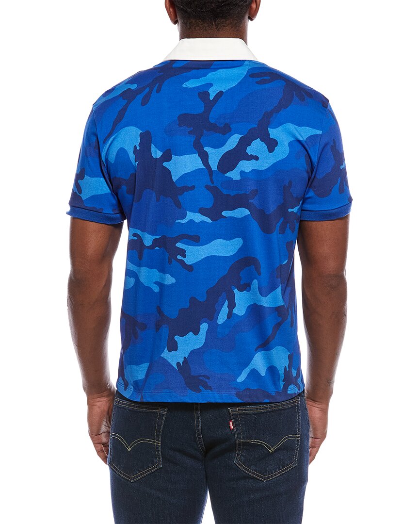 Valentino Camou Print Slim Polo Shirt