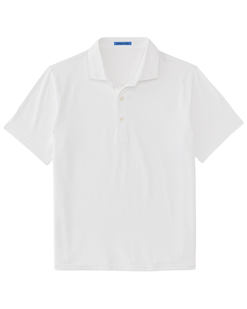 J.Mclaughlin White Peak Polo Knit Shirt