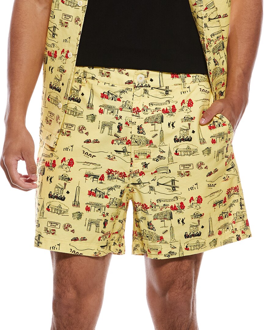 Rowing Blazers Flat Front Linen-Blend Short