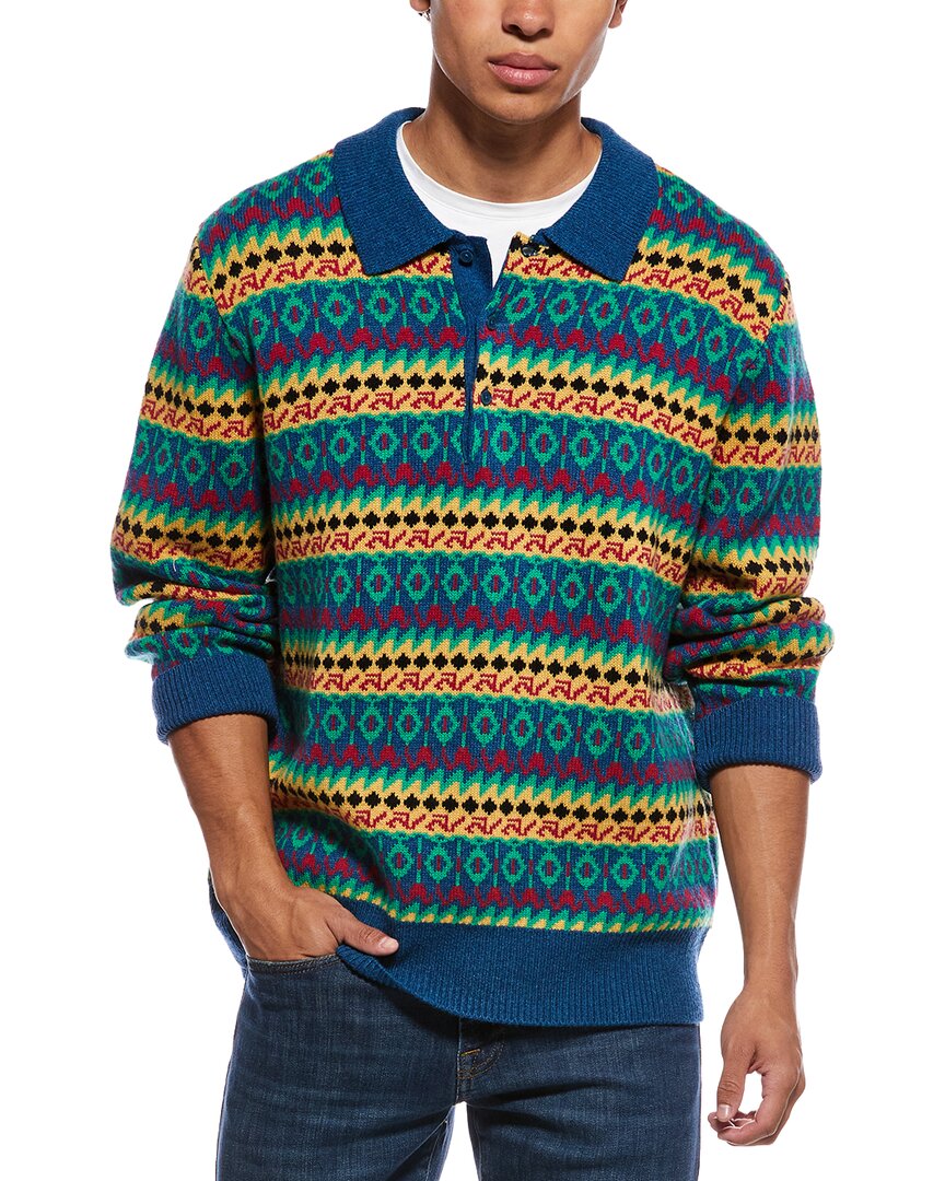Rowing Blazers Fairisle Wool & Cashmere Polo Sweater