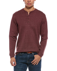 Weatherproof Vintage Variegated Microstripe Waffle Henley