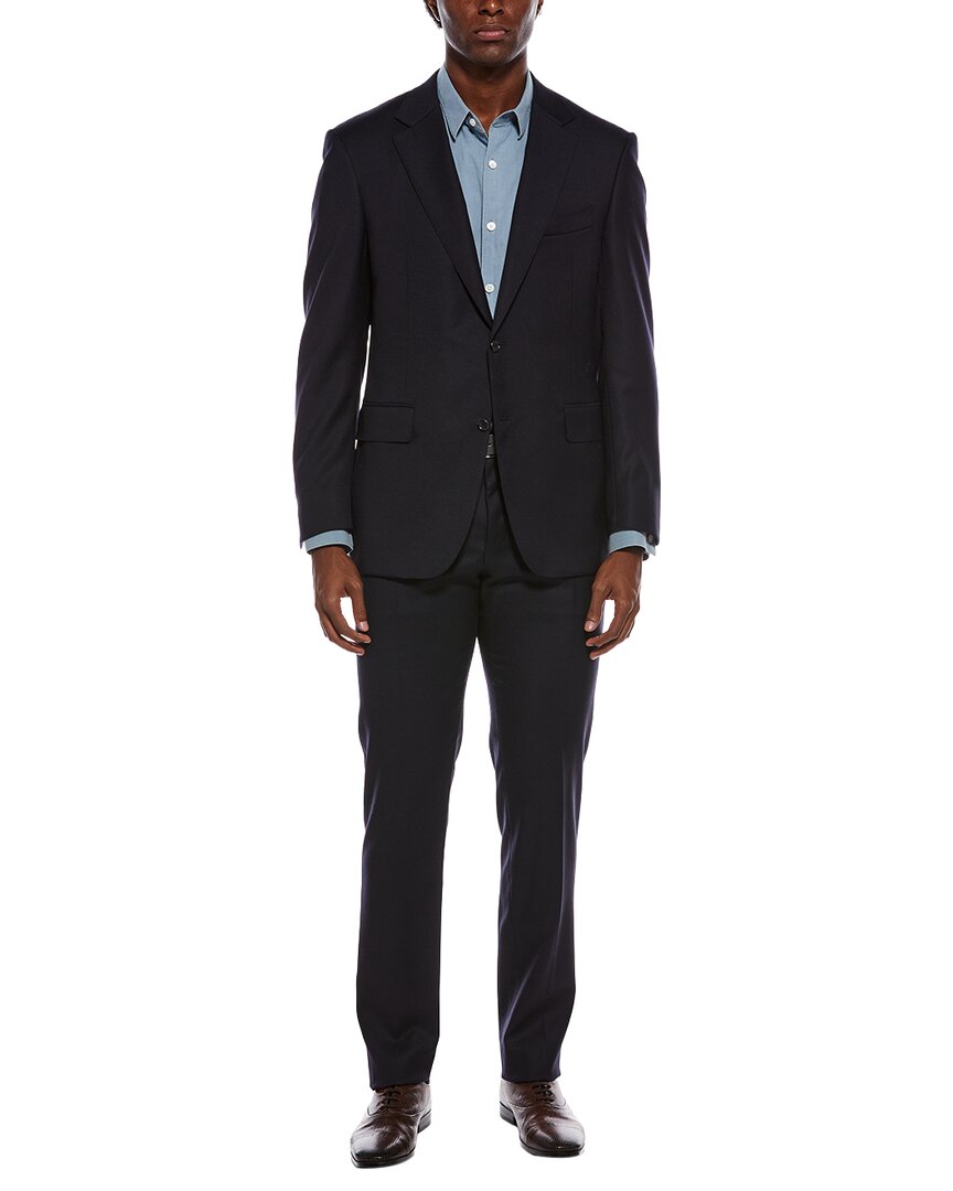 Canali 2Pc Wool-Blend Suit With Flat Front Pant