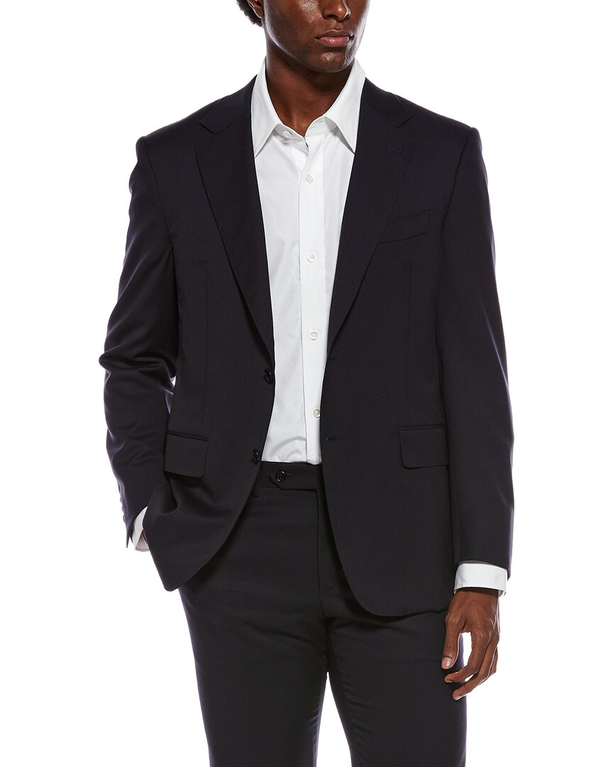 Canali 2Pc Wool Suit With Flat Front Pant