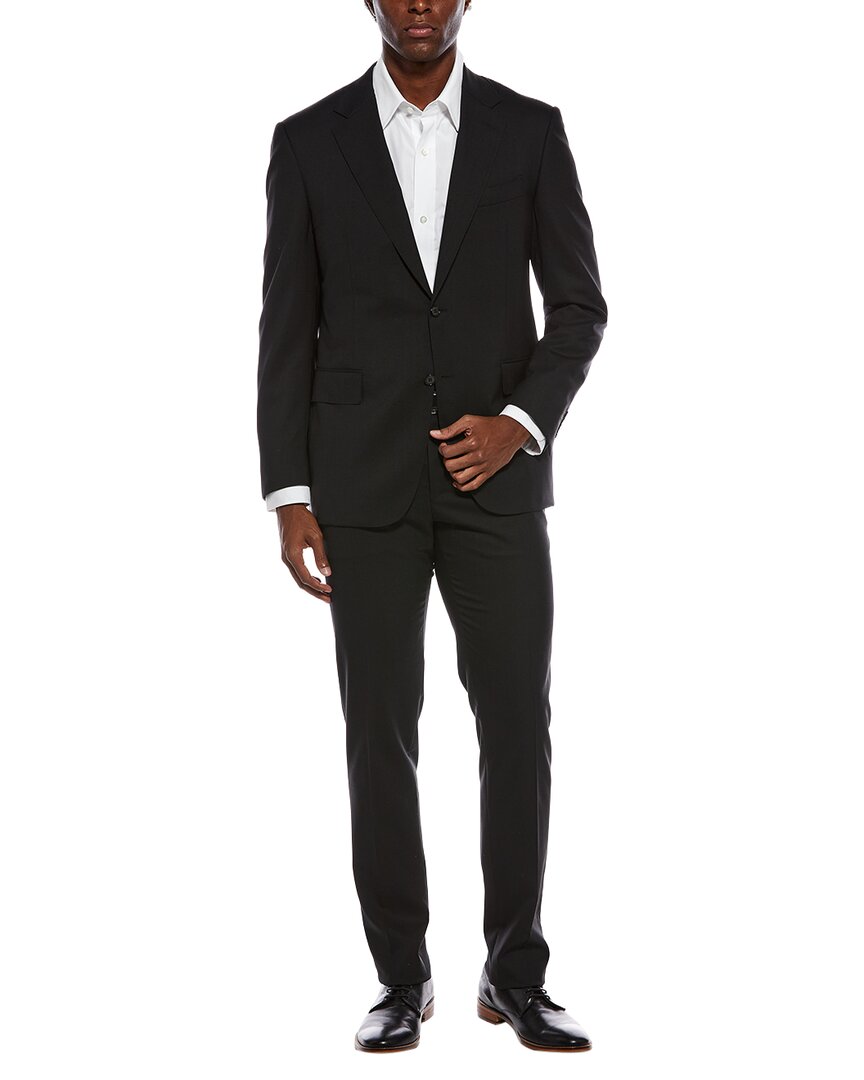 Canali 2Pc Wool-Blend Suit With Flat Front Pant