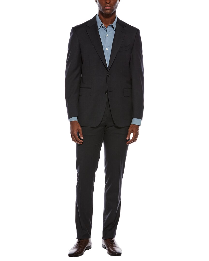 Canali 2Pc Wool Suit With Flat Front Pant