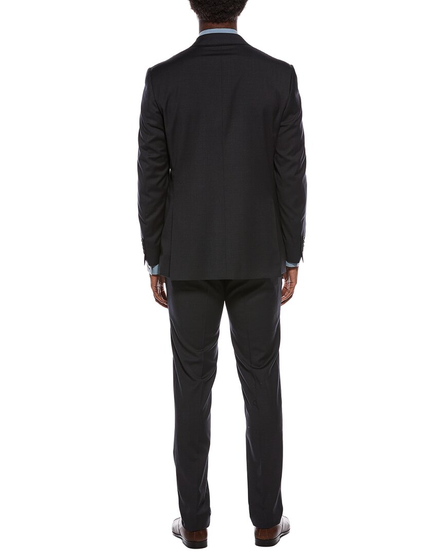 Canali 2Pc Wool Suit With Flat Front Pant