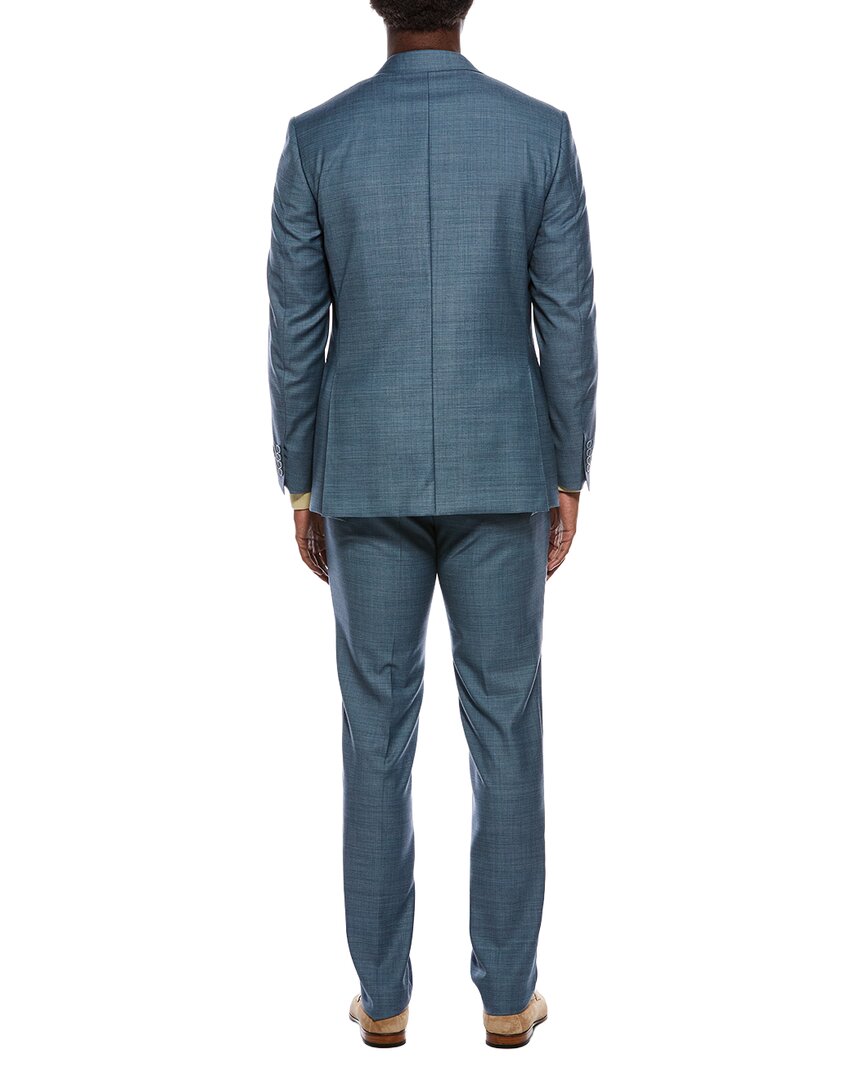 Canali 2Pc Wool Suit With Flat Front Pant