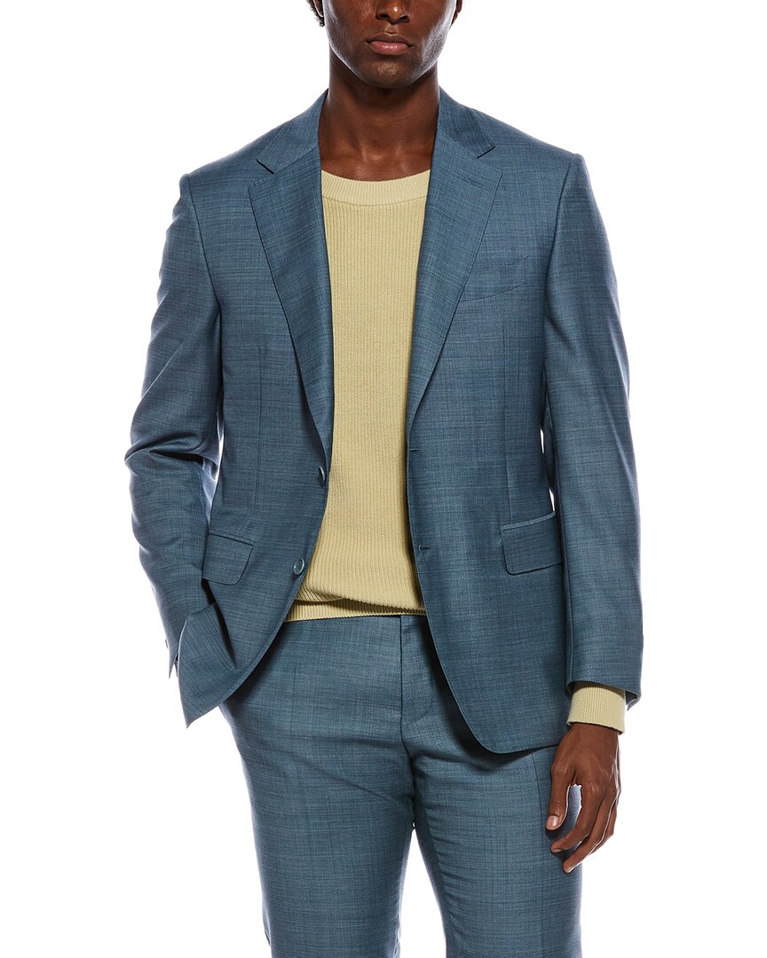 Canali 2Pc Wool Suit With Flat Front Pant