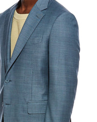 Canali 2Pc Wool Suit With Flat Front Pant
