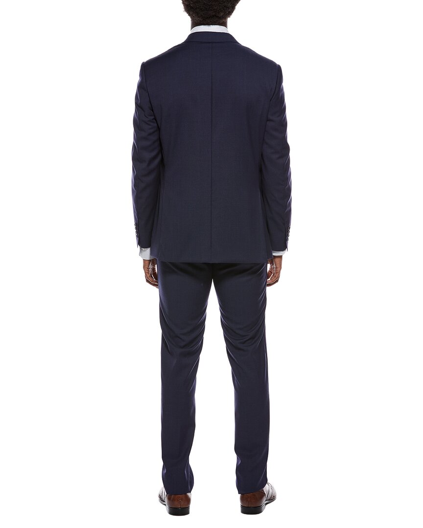 Canali 2Pc Wool Suit With Flat Front Pant