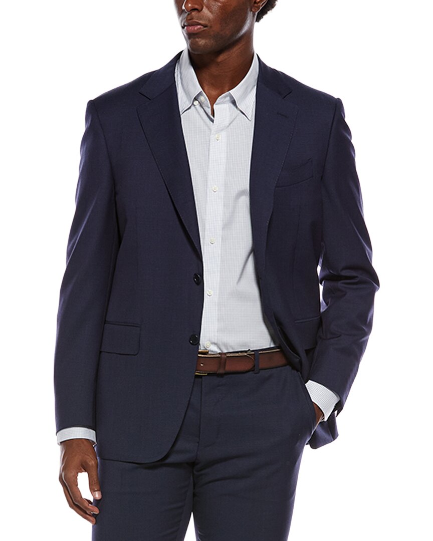 Canali 2Pc Wool Suit With Flat Front Pant
