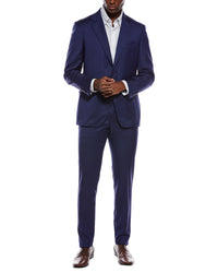 Canali 2Pc Wool Suit With Flat Front Pant