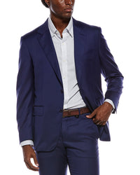 Canali 2Pc Wool Suit With Flat Front Pant